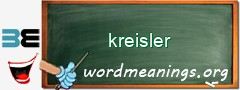 WordMeaning blackboard for kreisler